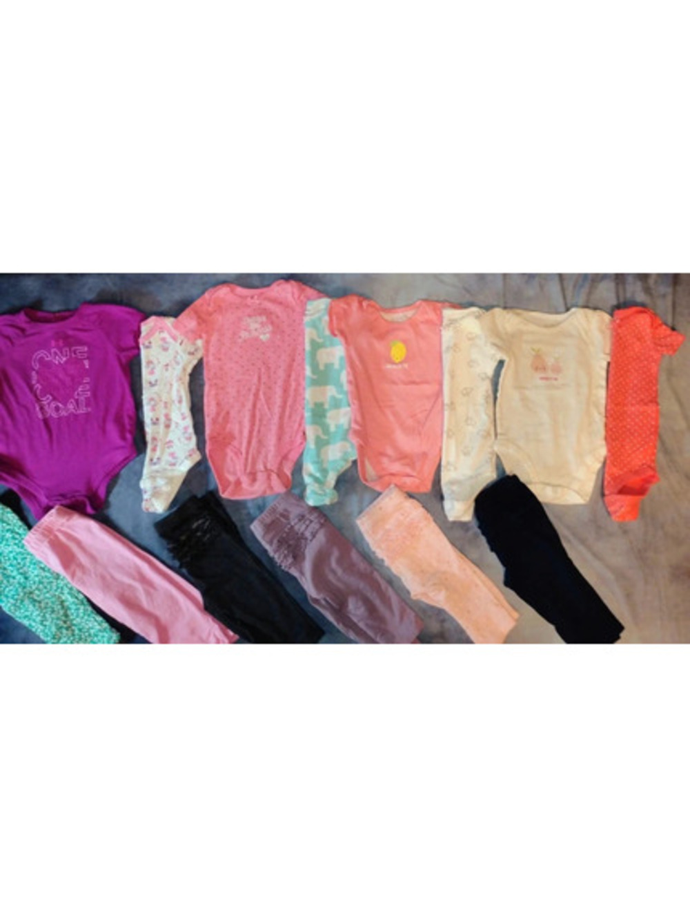 6-9 month short sleeve body suits and pants